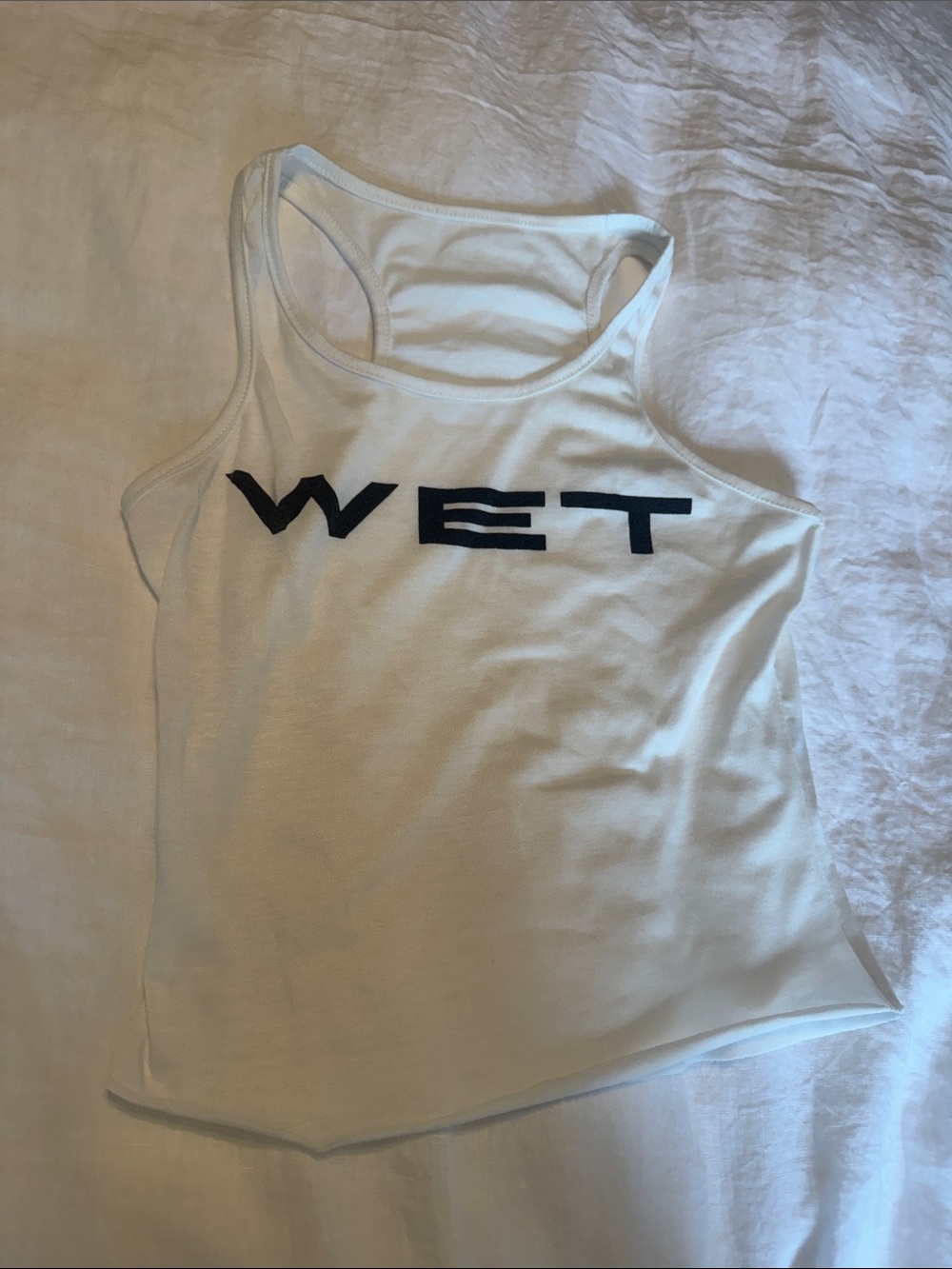 WET White Racerback Tank Top